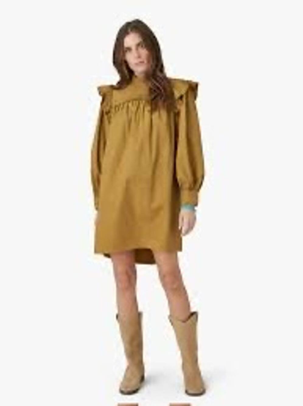 Xirena Nyla Khaki Brown Cotton Mini Dress Boho Casual Summer Women’s L